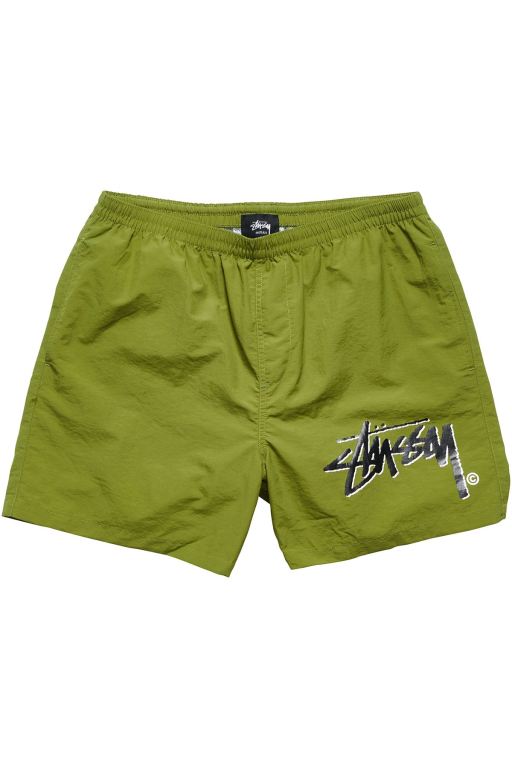 Stussy Mens Stock Taslon Big Beach Shorts Green - EUKYP1973